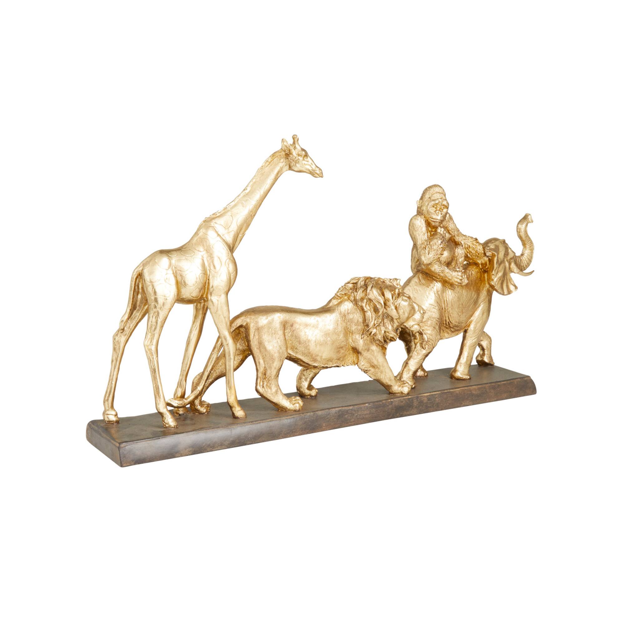 12" Gold Glam Jungle Sculpture